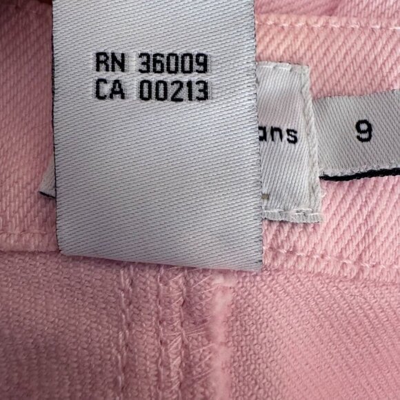 90s Vintage CK Calvin Klein Pink High Rise Straight Leg Stretch Jeans Size 8 - Picture 7 of 9